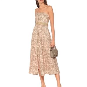 Zimmermann Strapless Leopard Print Dress